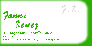 fanni kenez business card